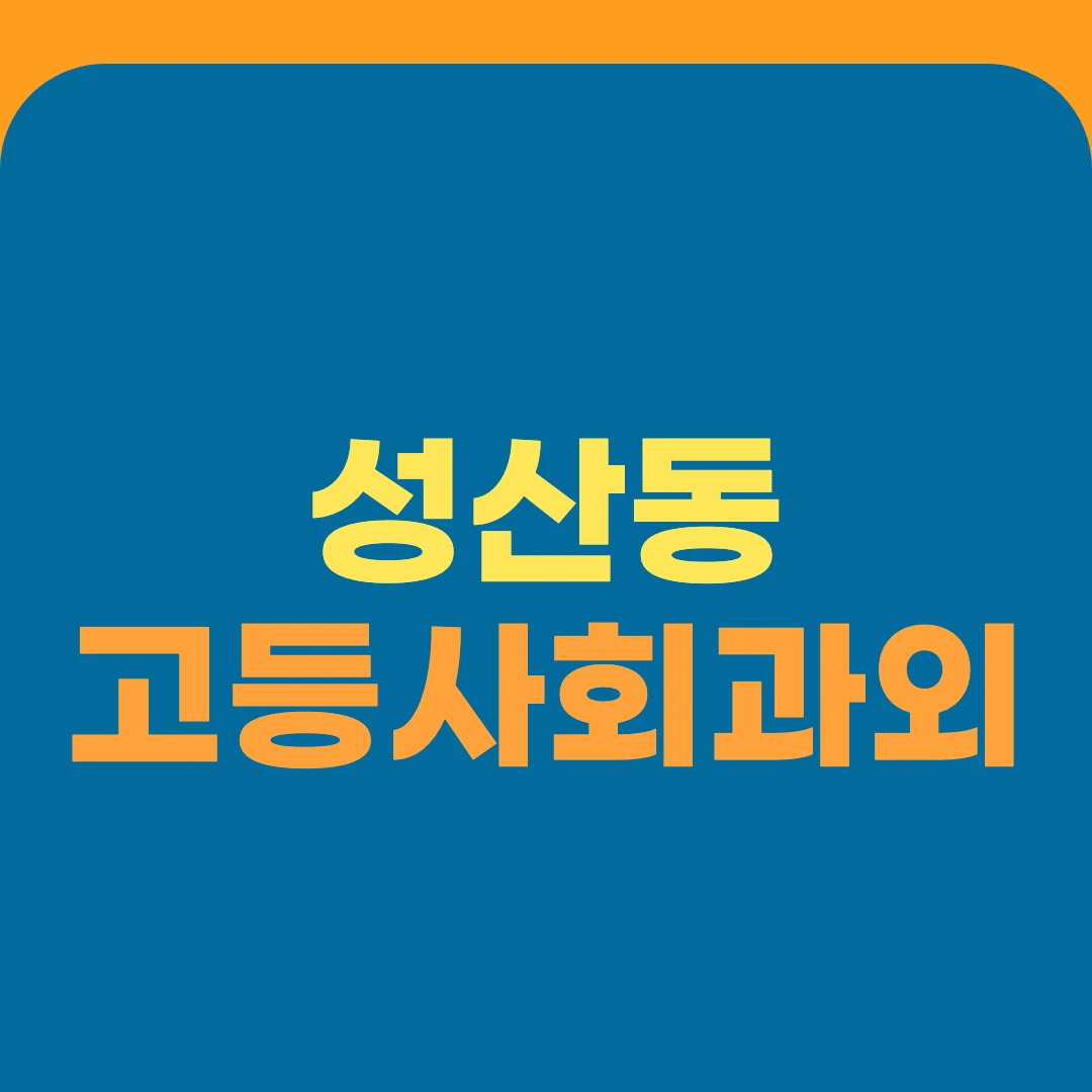 성산동 고등사회과외