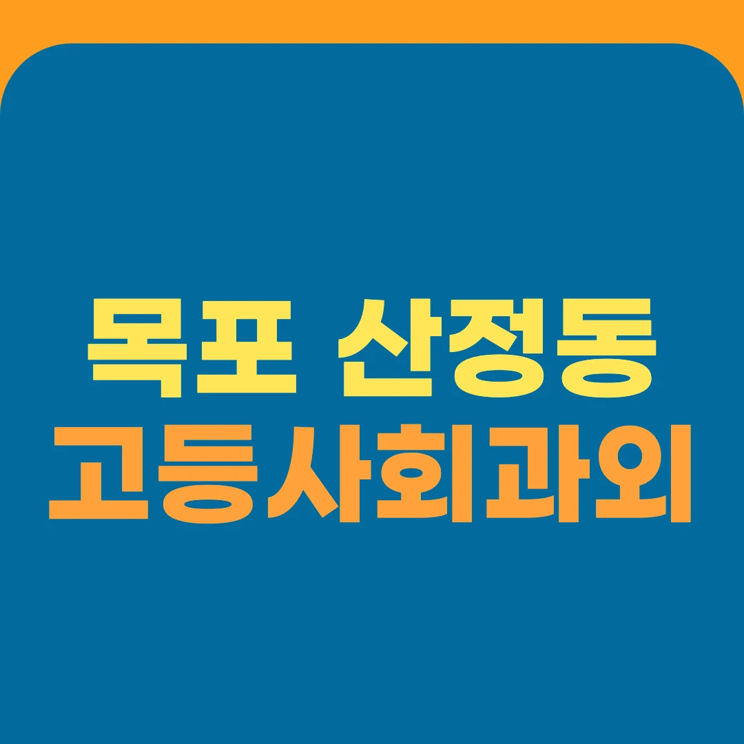 목포 산정동 고등사회과외