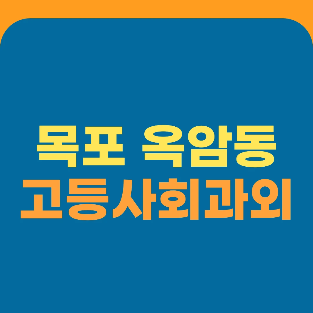목포 옥암동 고등사회과외