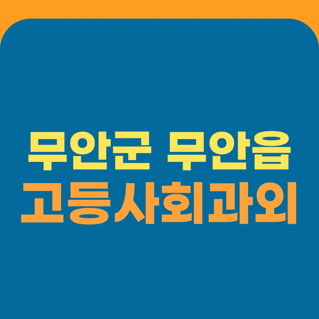 무안군 무안읍 고등사회과외