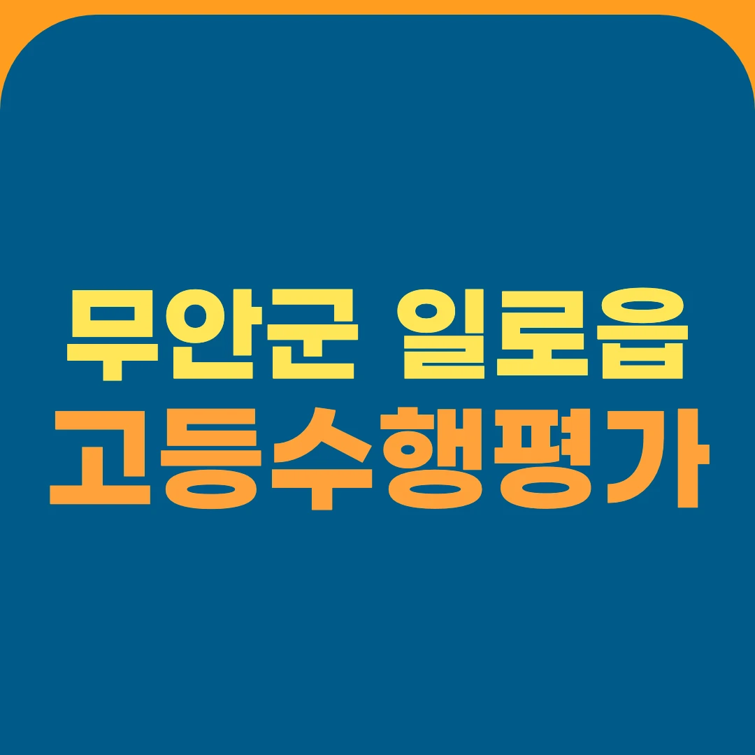 무안군 일로읍 고등수행평가