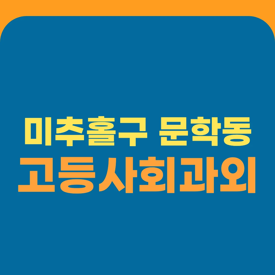 미추홀구 문학동 고등사회과외
