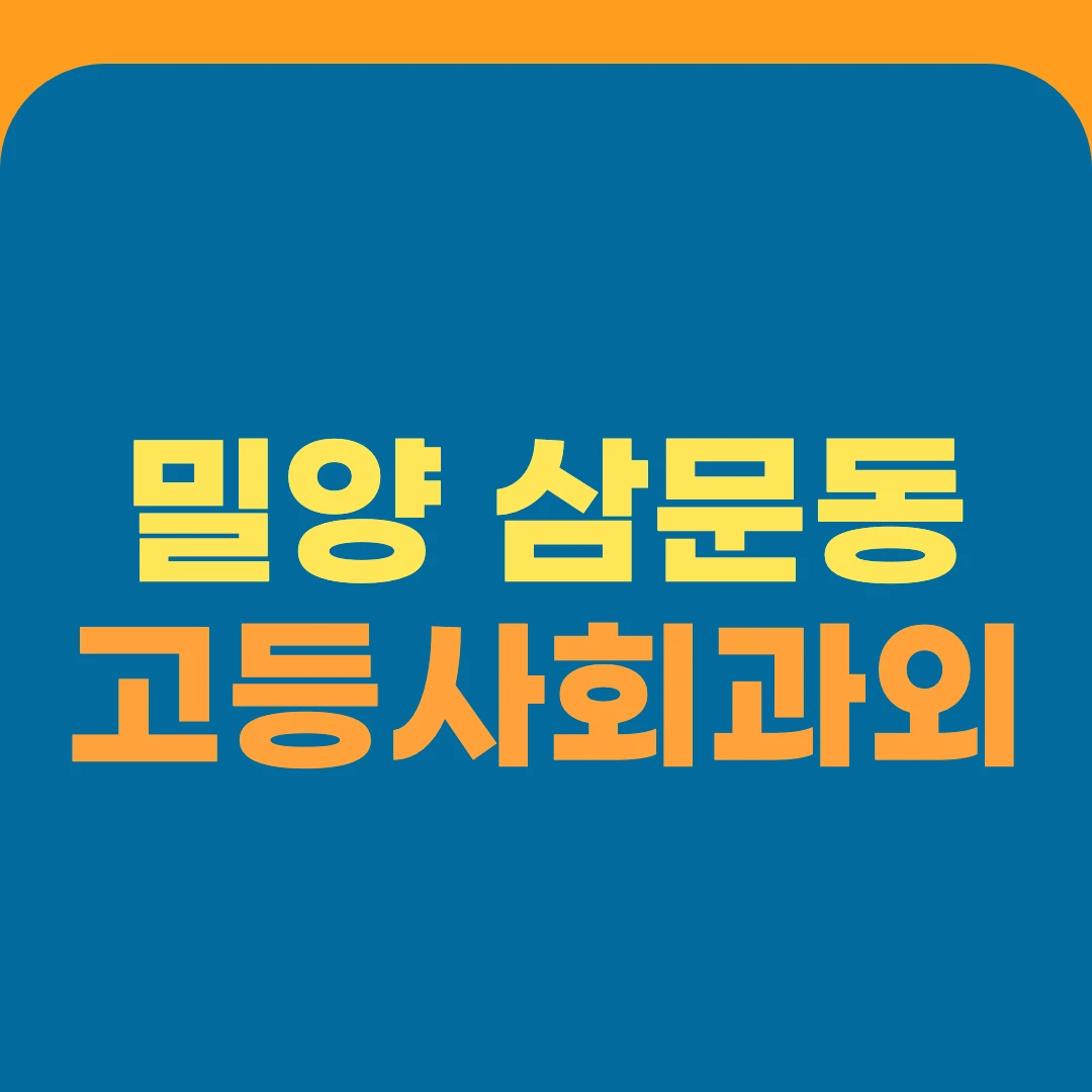 밀양 삼문동 고등사회과외