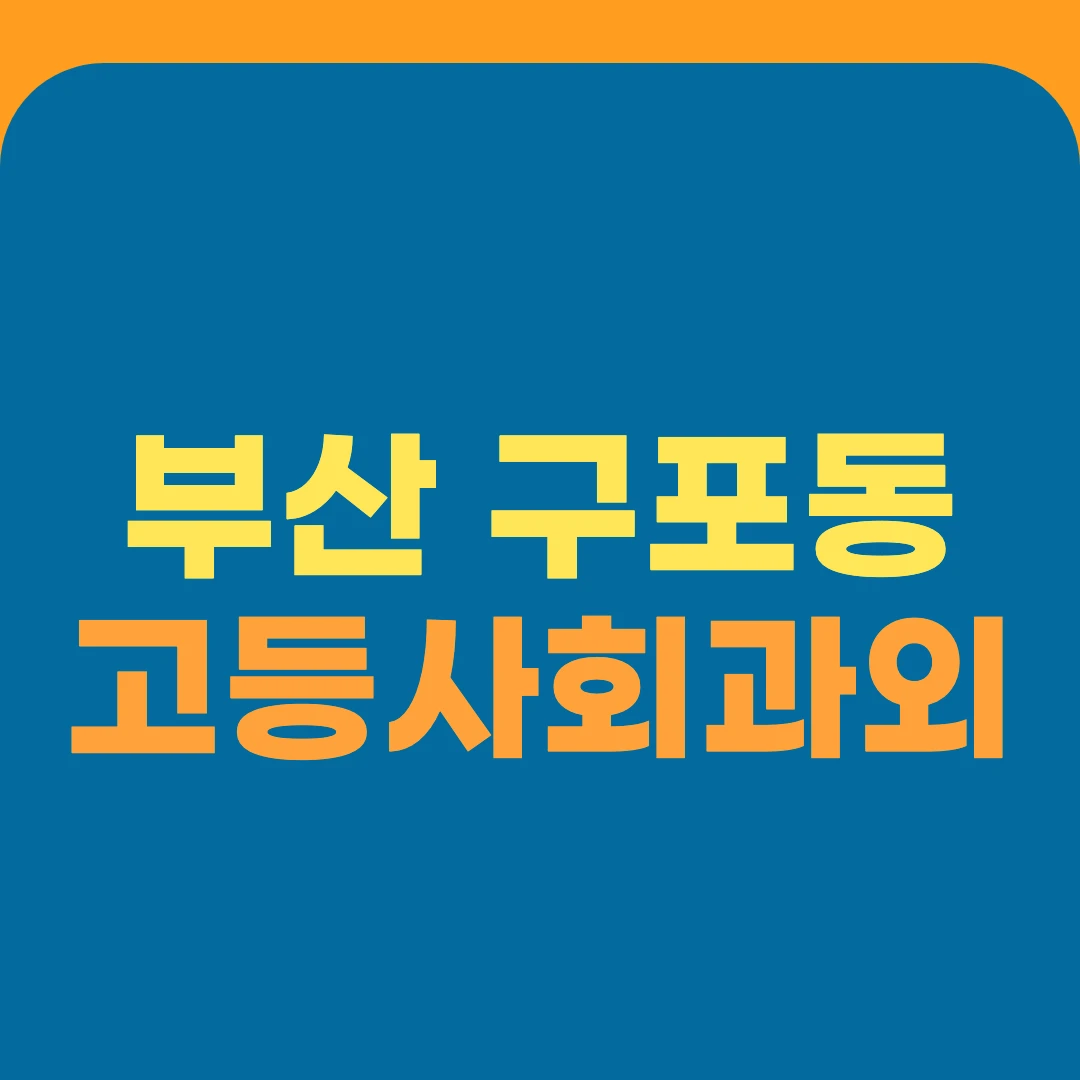부산 구포동 고등사회과외