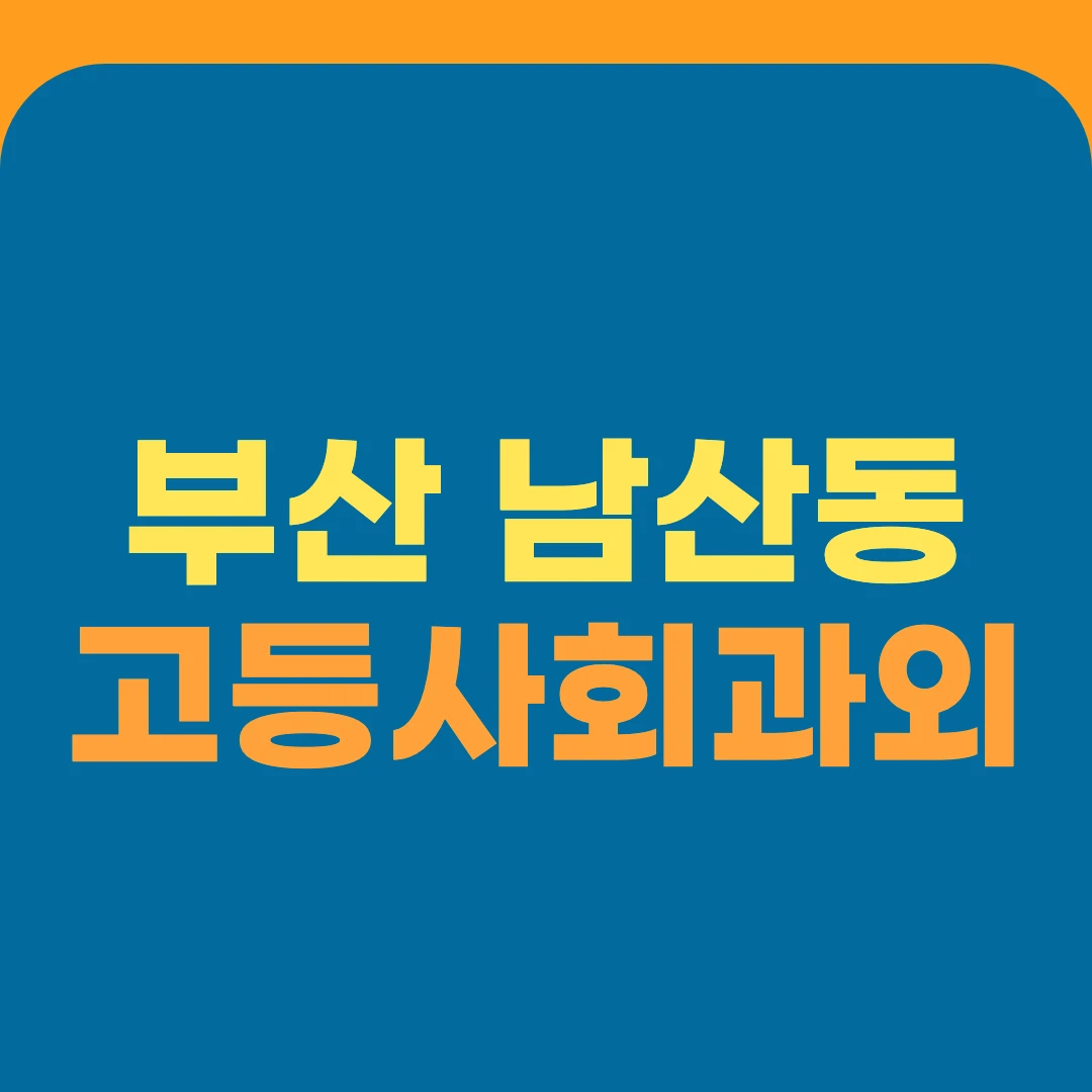 부산 남산동 고등사회과외