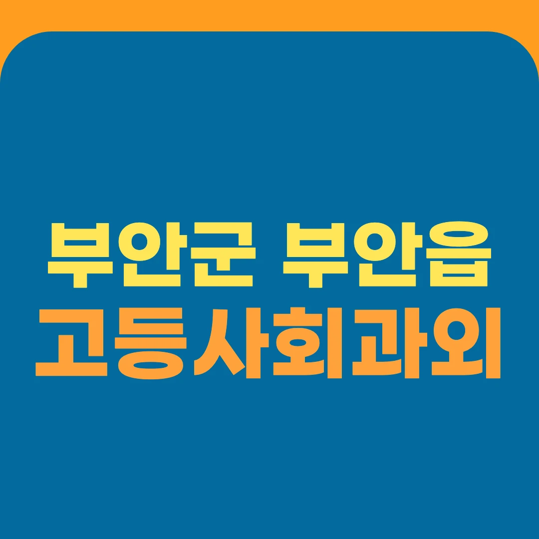 부안군 부안읍 고등사회과외