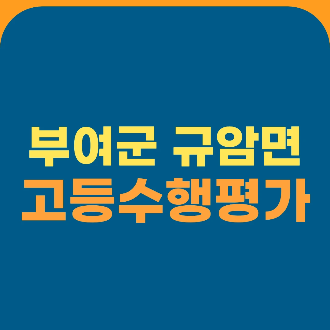 부여군 규암면 고등수행평가