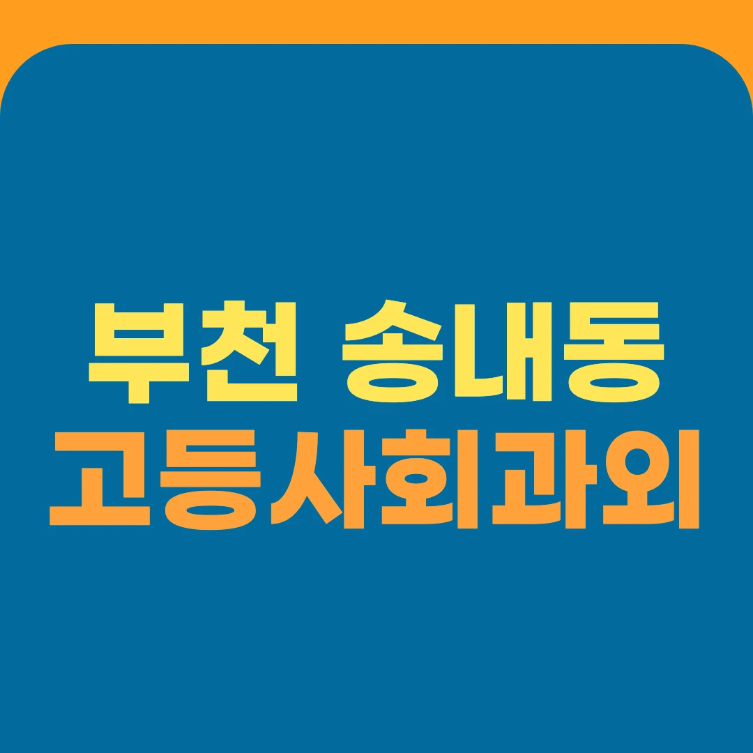 부천 송내동 고등사회과외