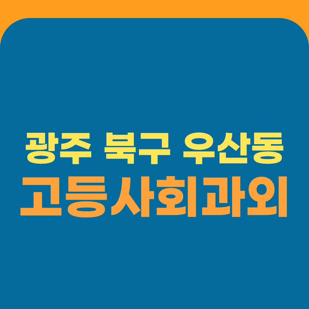 광주 북구 우산동 고등사회과외