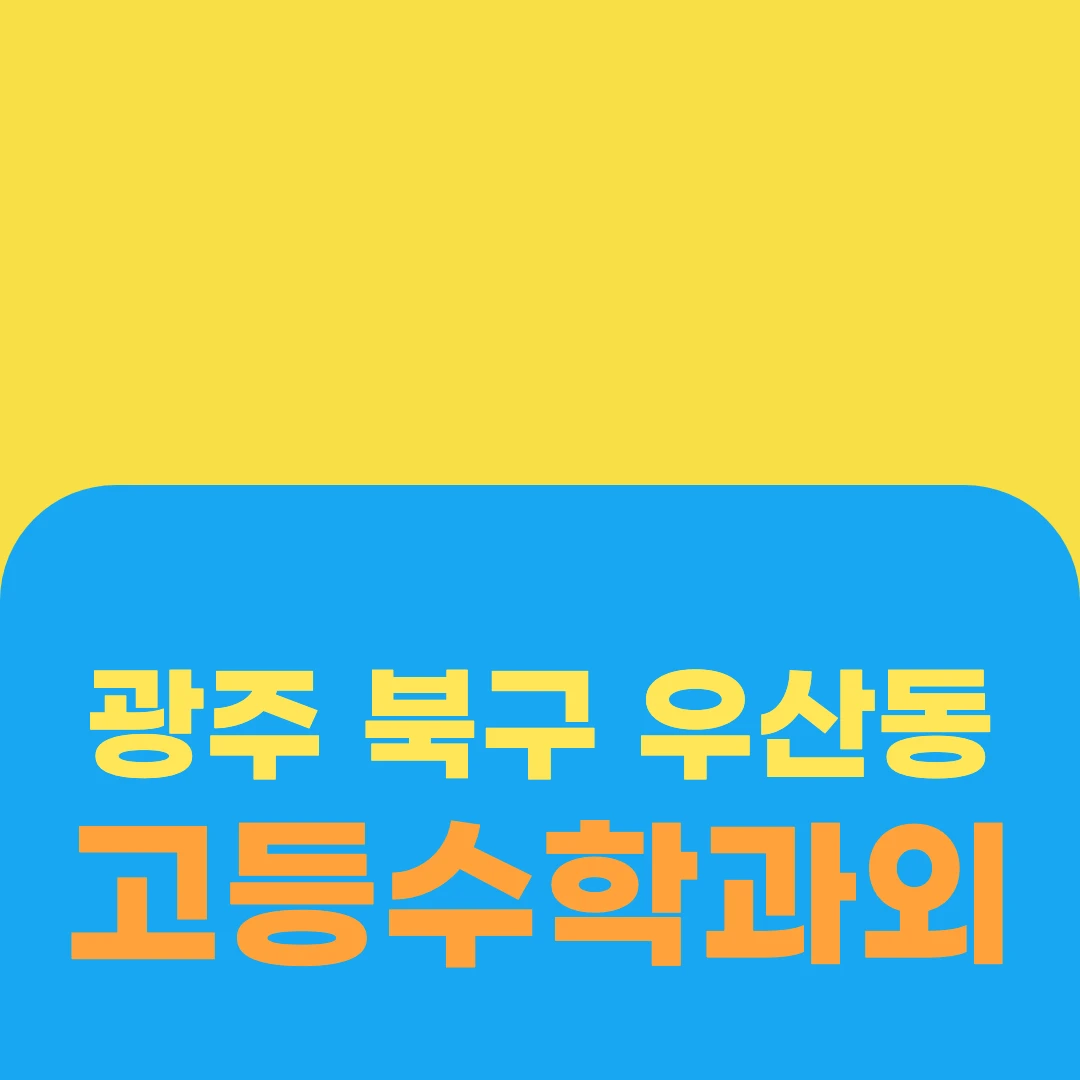 광주 북구 우산동 고등수학과외