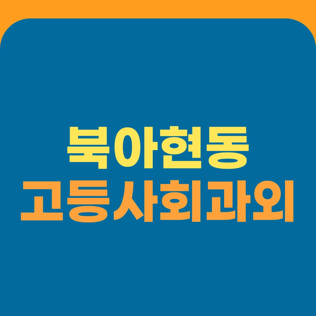 북아현동 고등사회과외