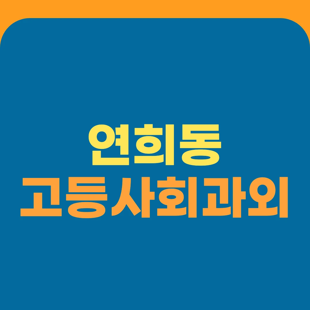 연희동 고등사회과외