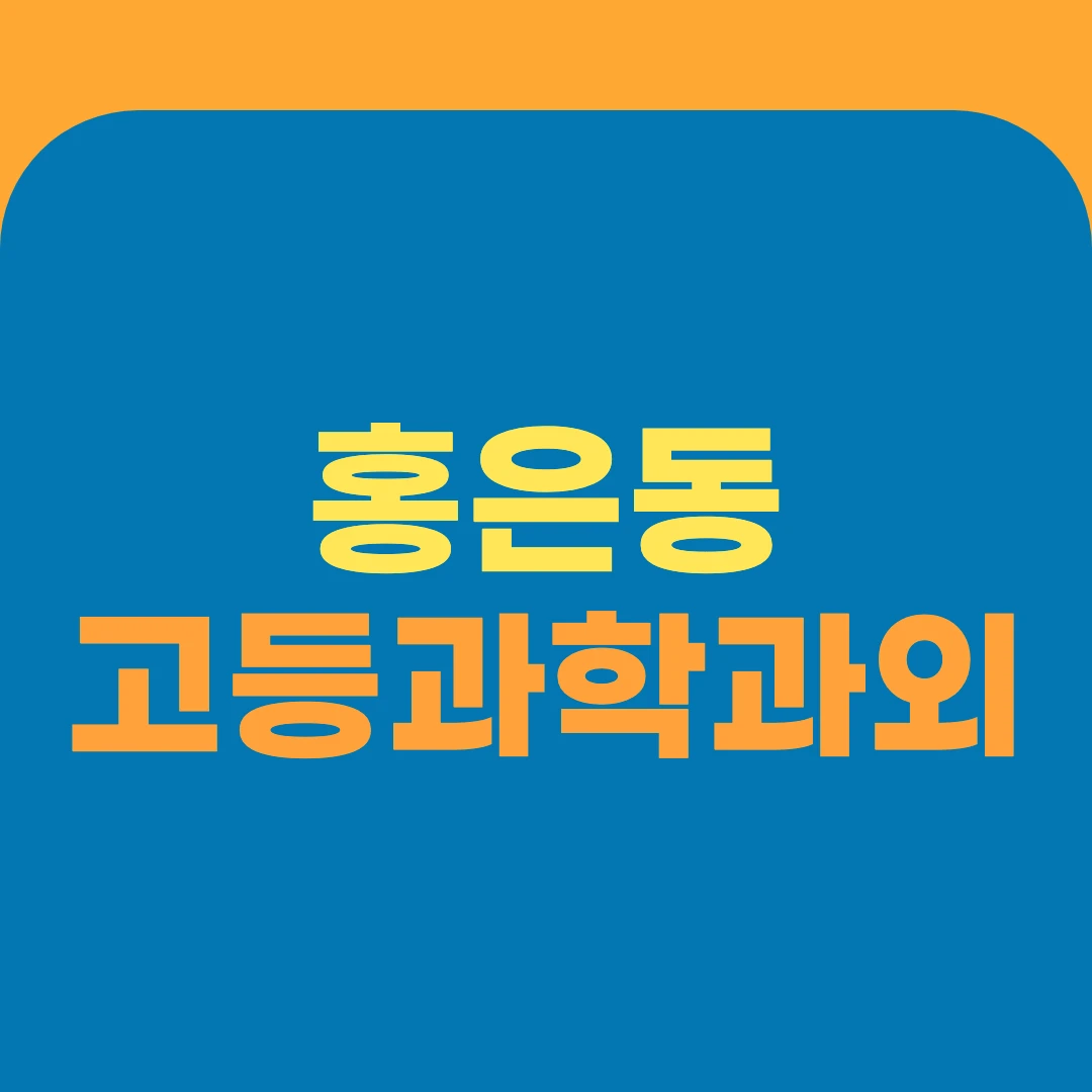 홍은동 고등과학과외