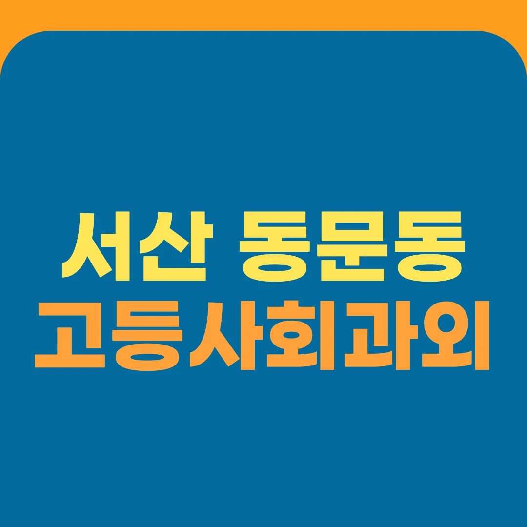 서산 동문동 고등사회과외