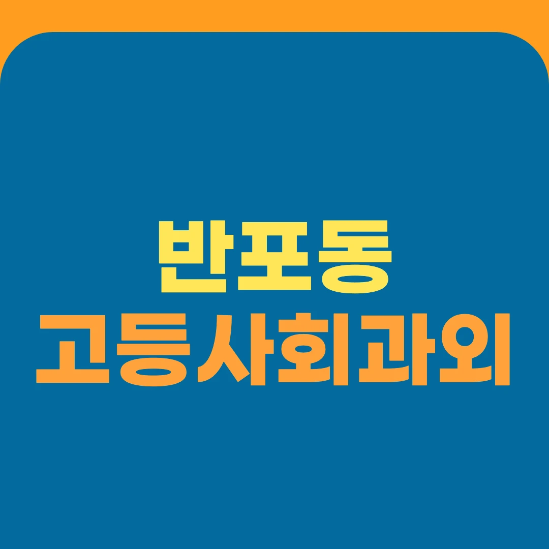 반포동 고등사회과외