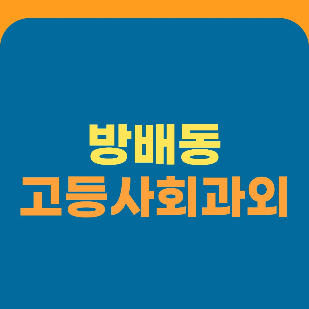 방배동 고등사회과외
