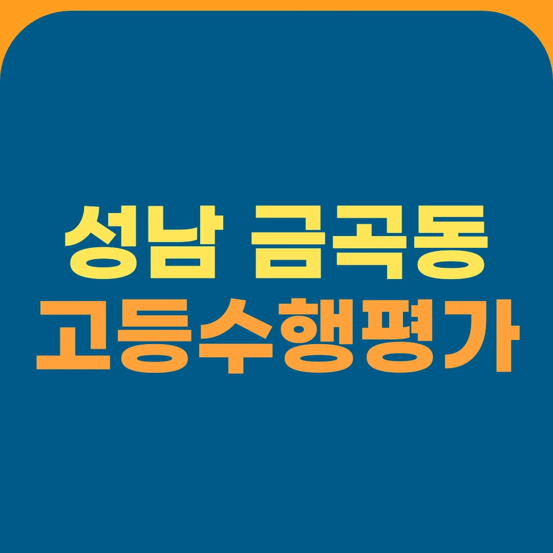 성남 금곡동 고등수행평가