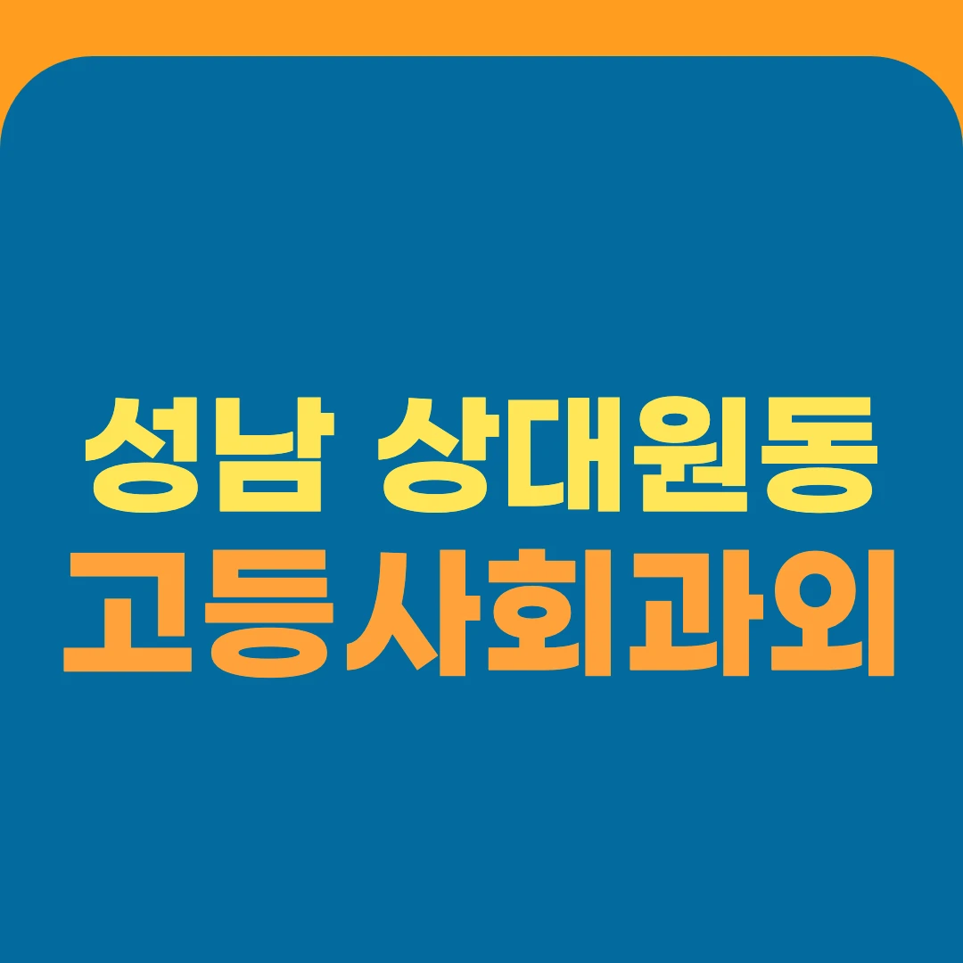 성남 상대원동 고등사회과외