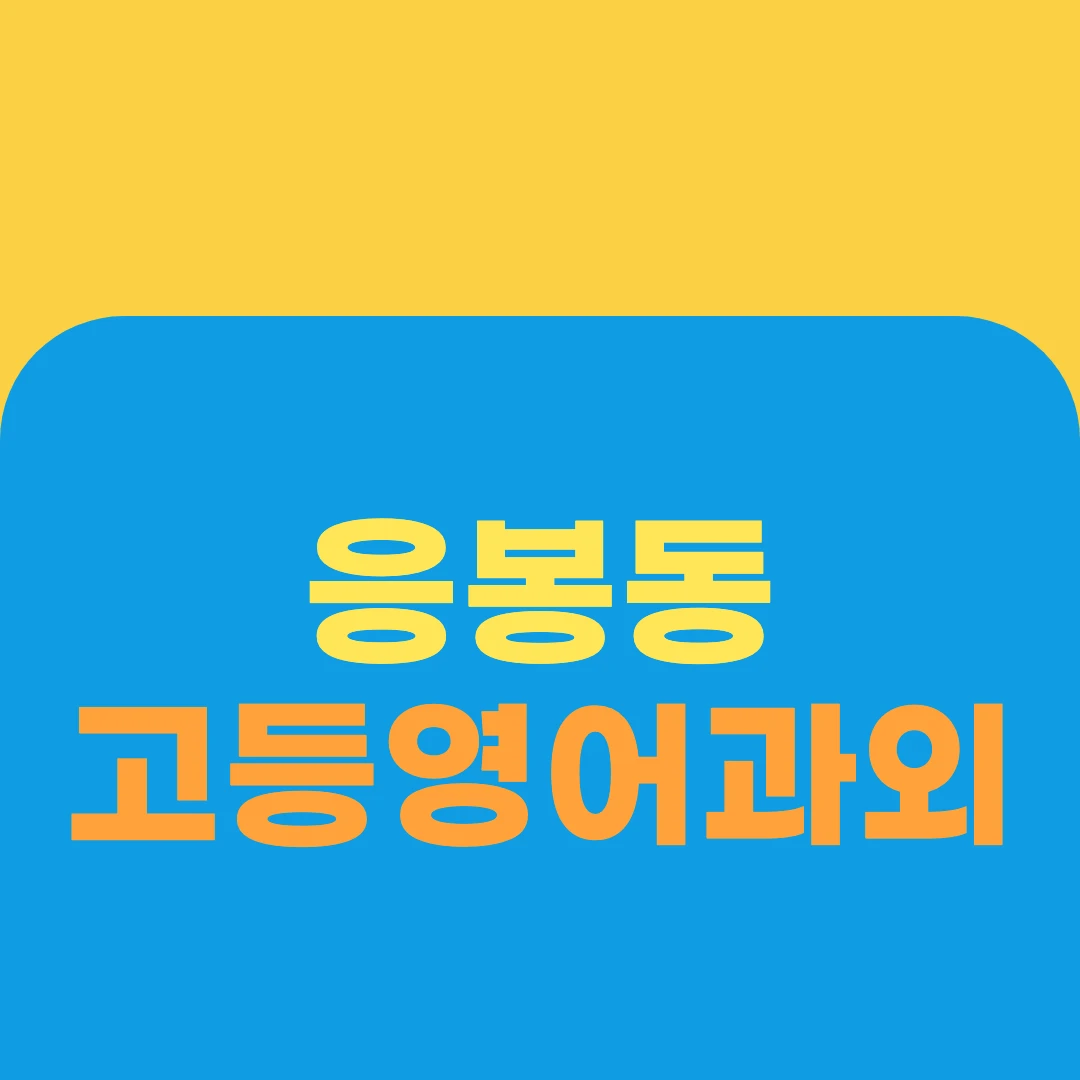 응봉동 고등영어과외