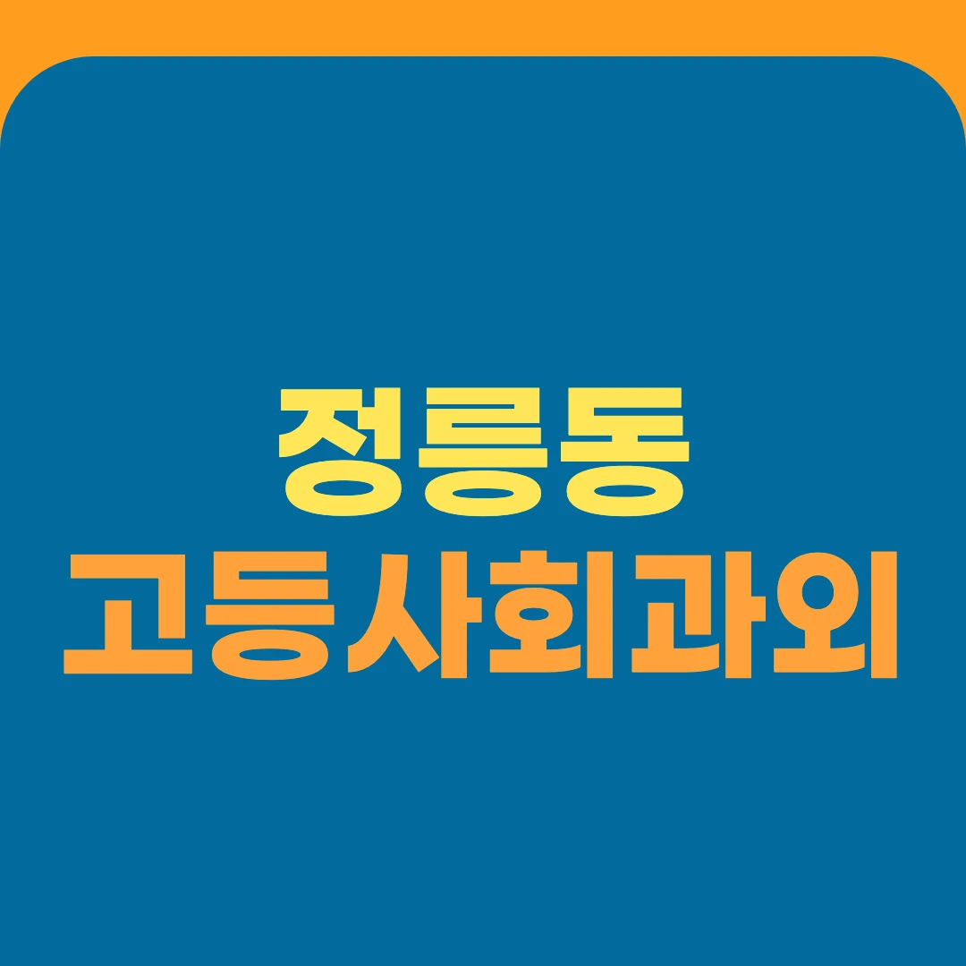 정릉동 고등사회과외