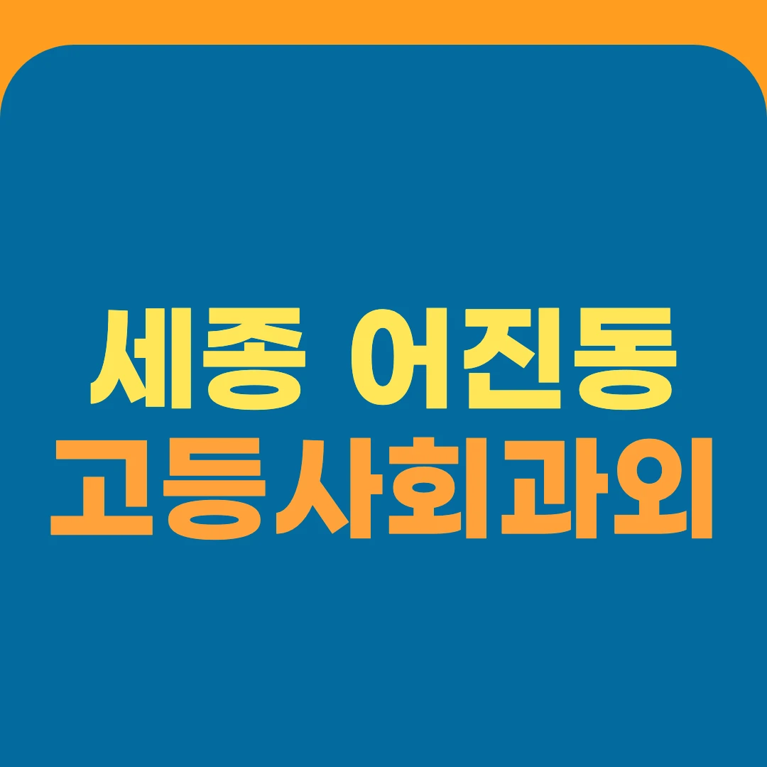 세종 어진동 고등사회과외