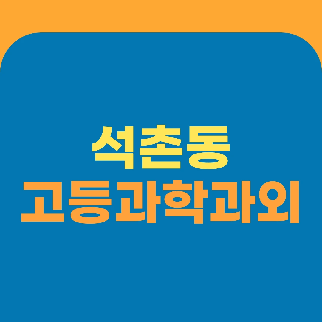 석촌동 고등과학과외