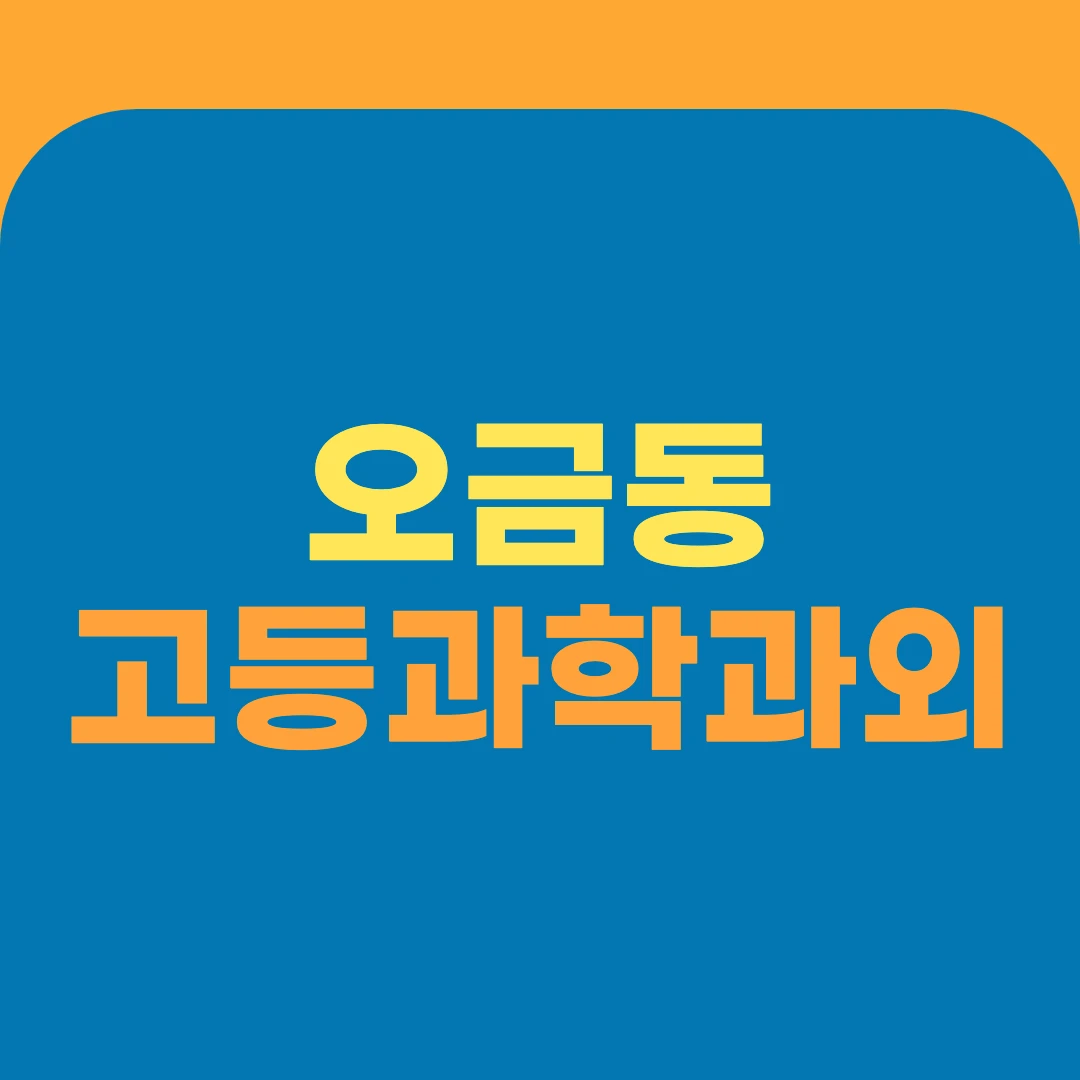 오금동 고등과학과외