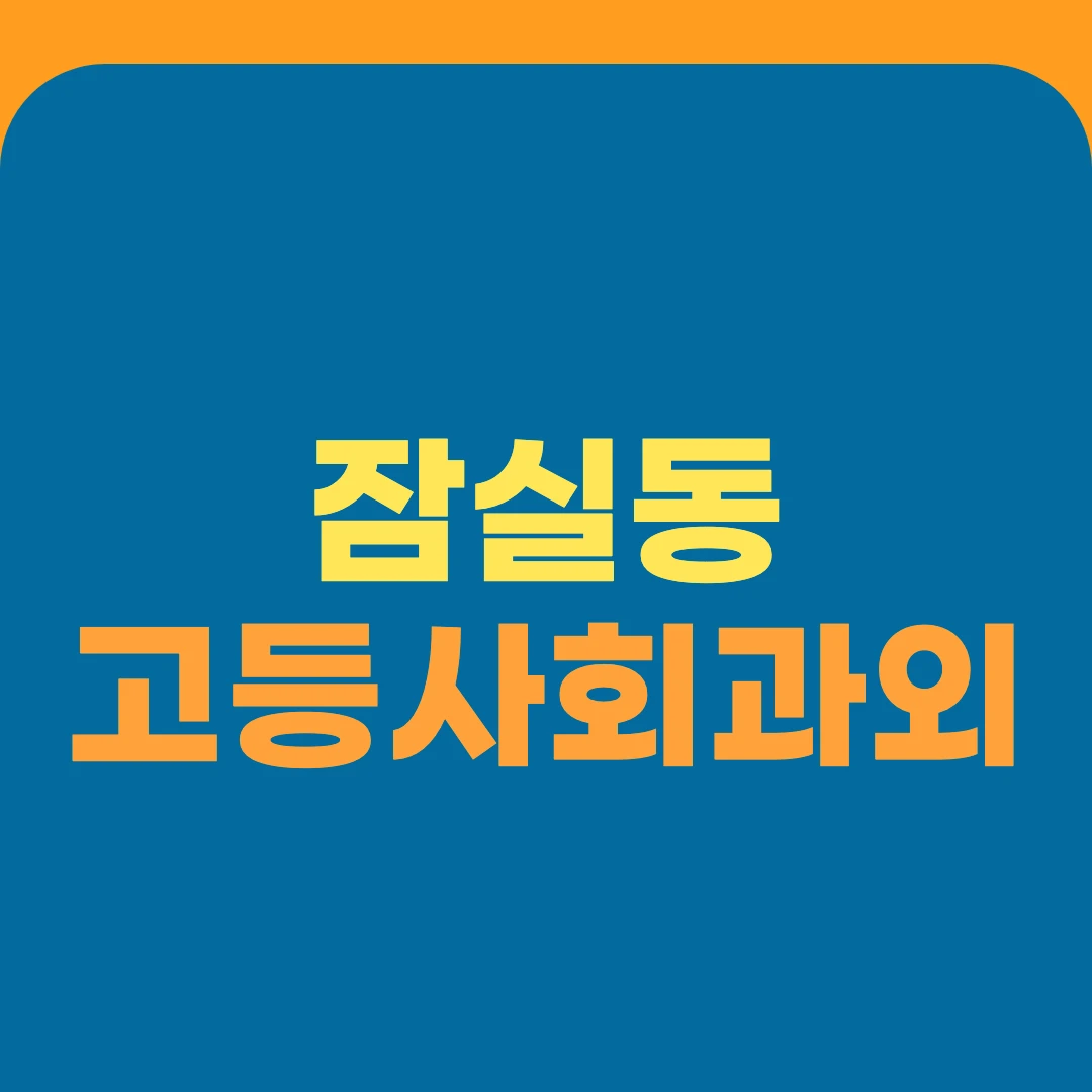 잠실동 고등사회과외