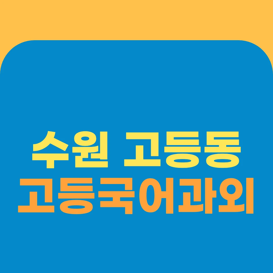 수원 고등동 고등국어과외
