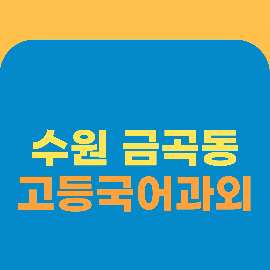 수원 금곡동 고등국어과외