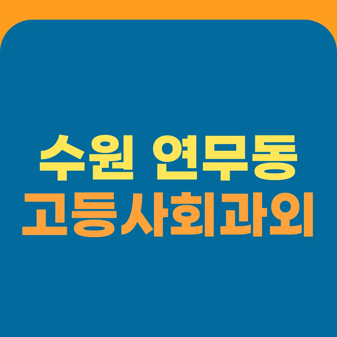 수원 연무동 고등사회과외
