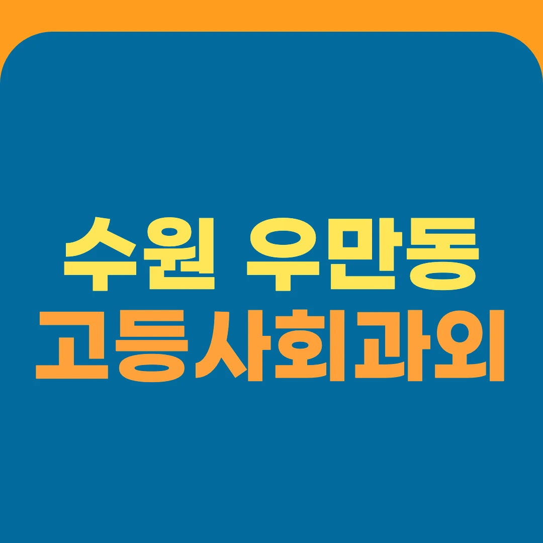 수원 우만동 고등사회과외
