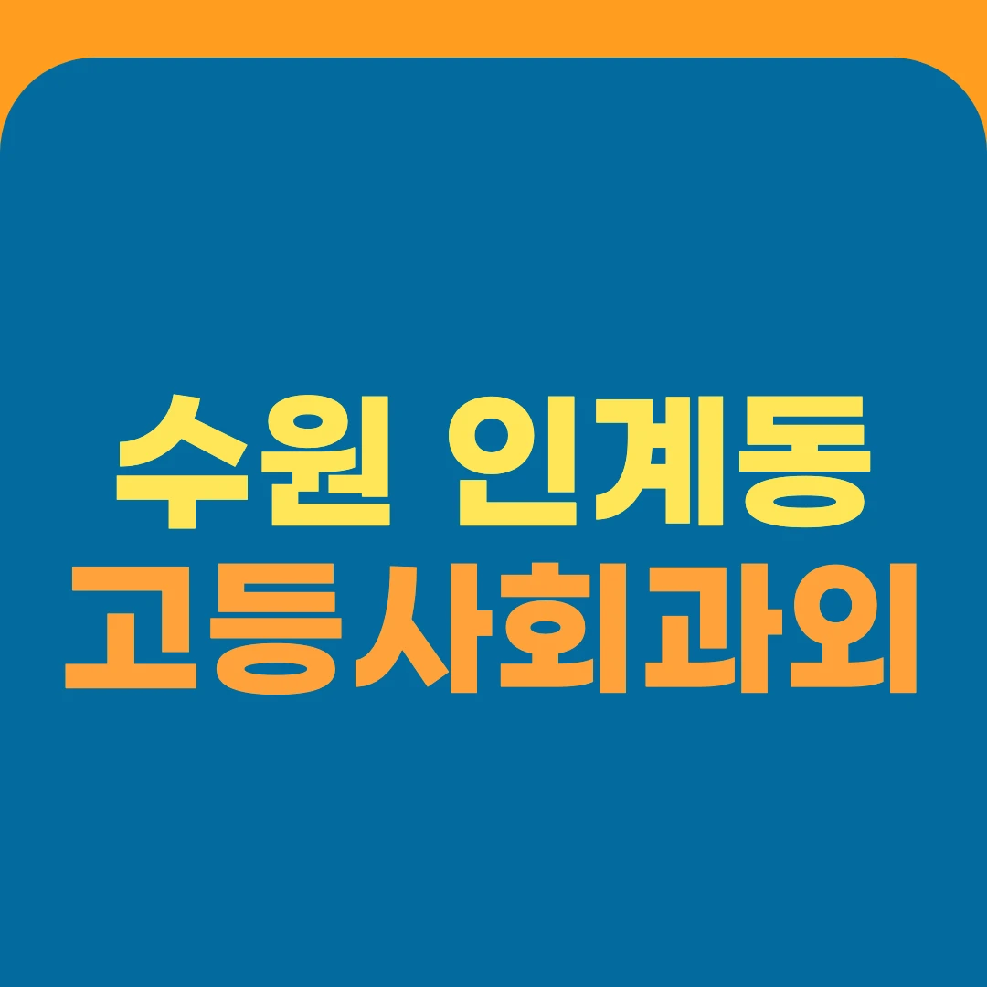 수원 인계동 고등사회과외