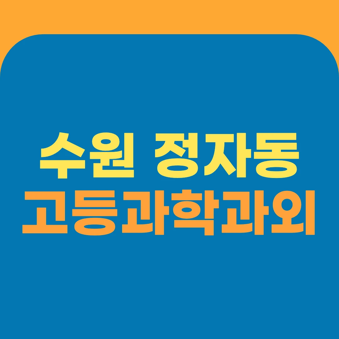 수원 정자동 고등과학과외