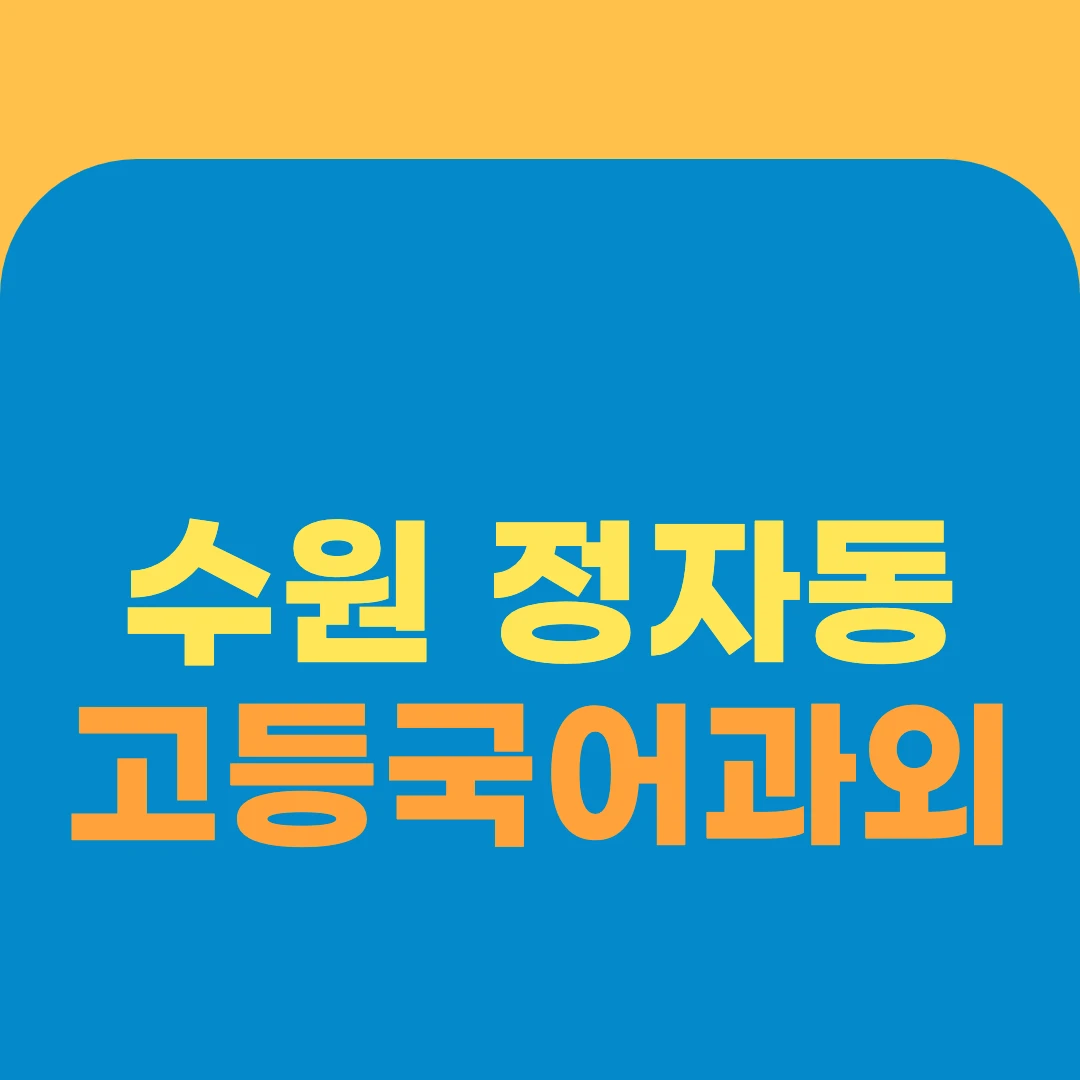 수원 정자동 고등국어과외
