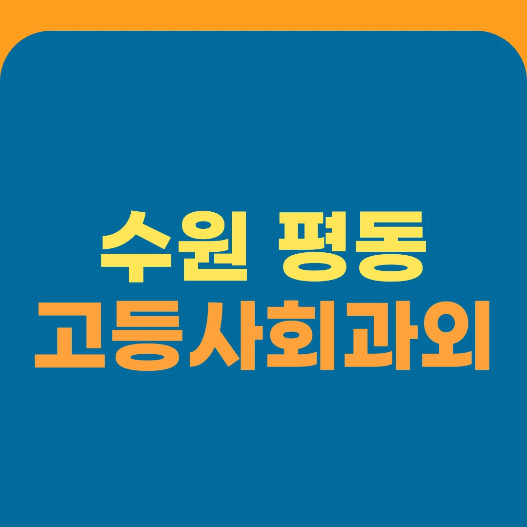 수원 평동 고등사회과외