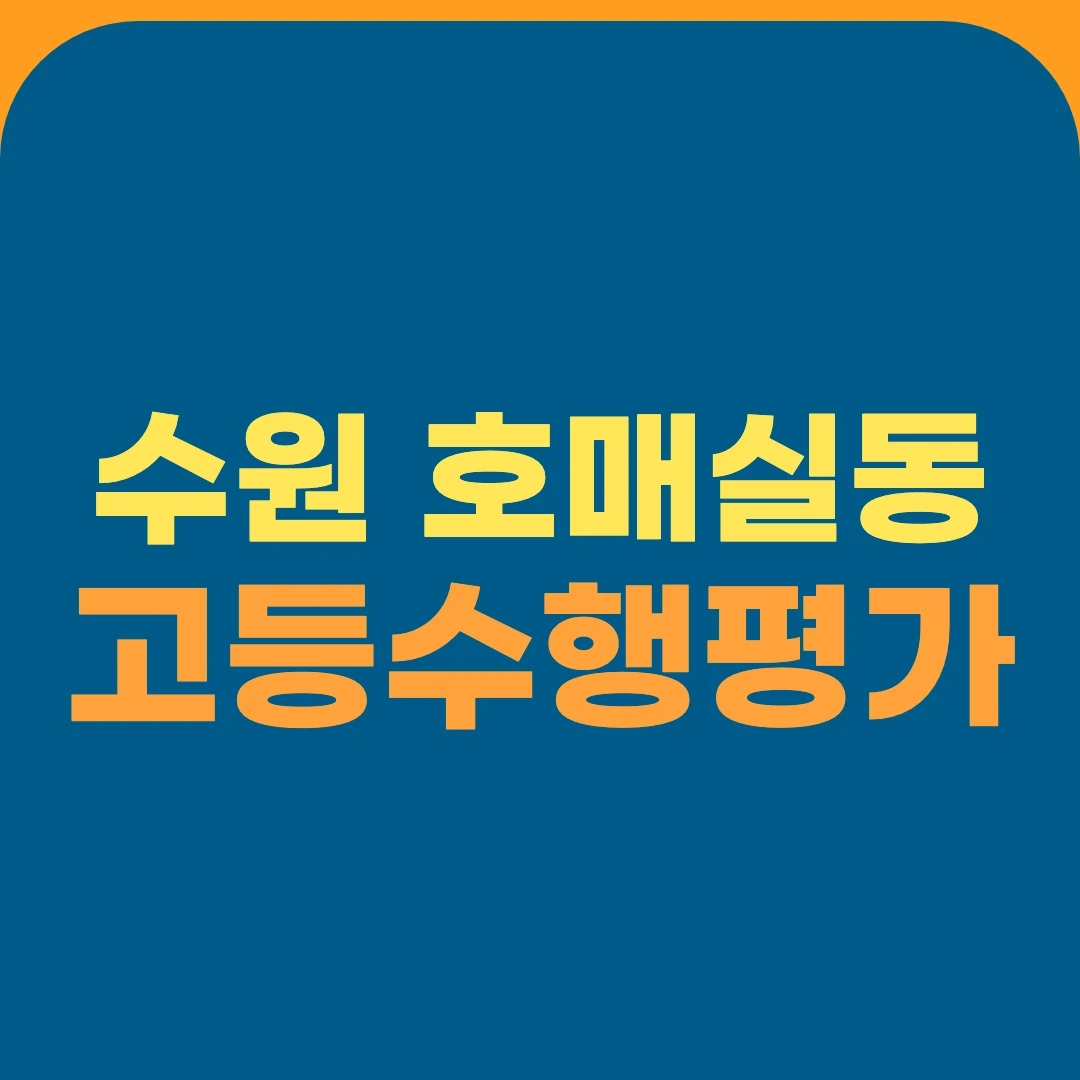 수원 호매실동 고등수행평가