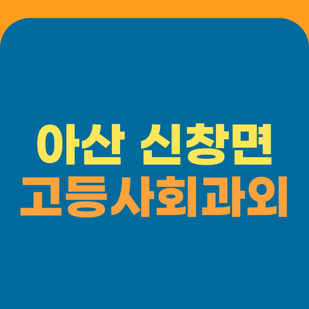 아산 신창면 고등사회과외