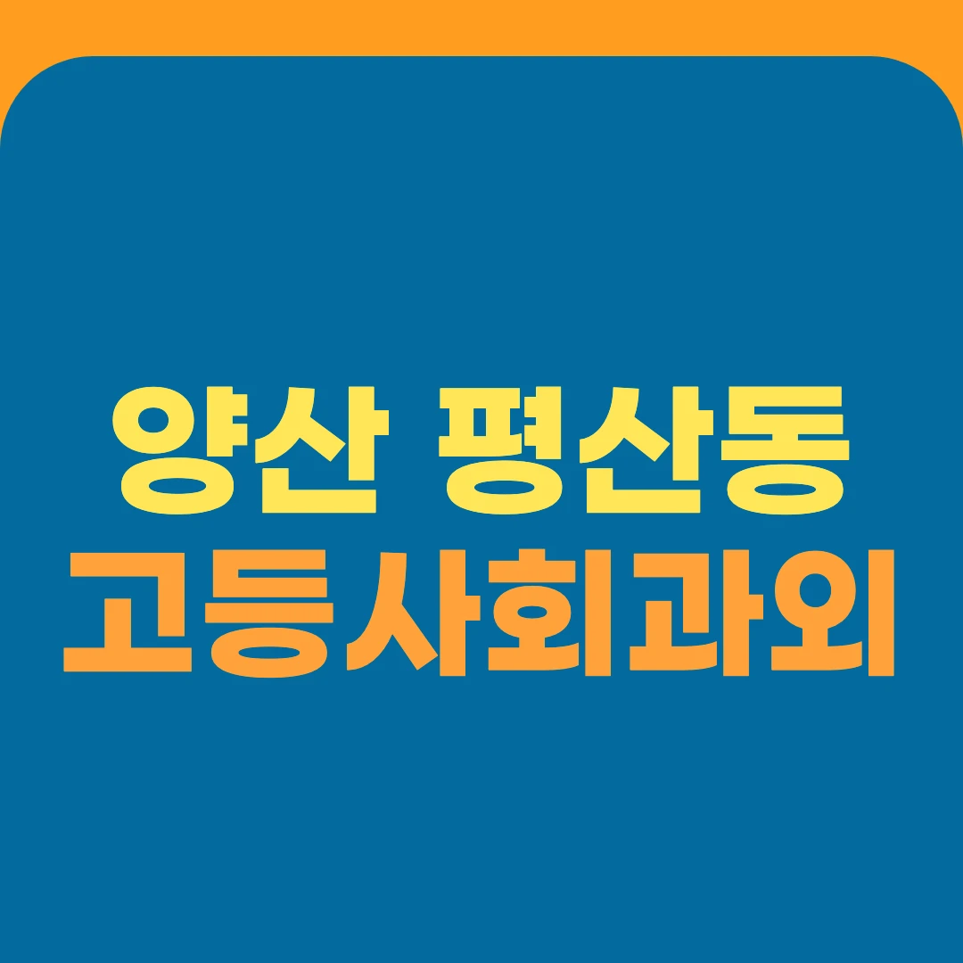 양산 평산동 고등사회과외