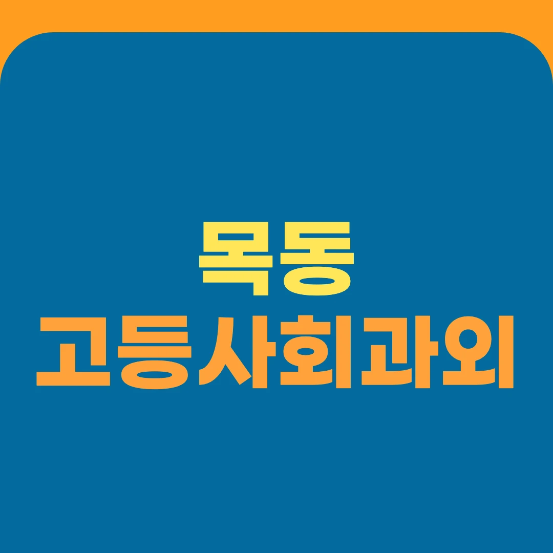 목동 고등사회과외