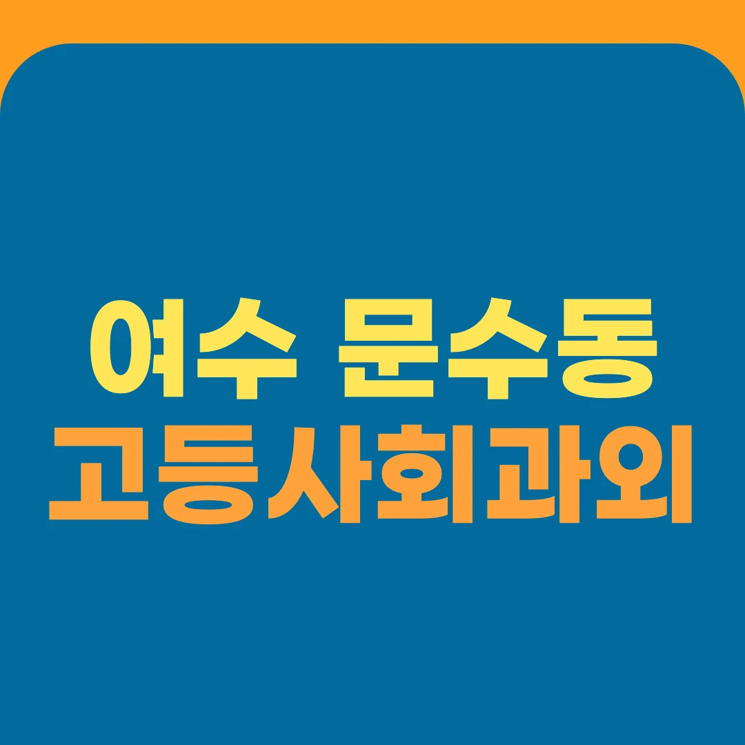 여수 문수동 고등사회과외