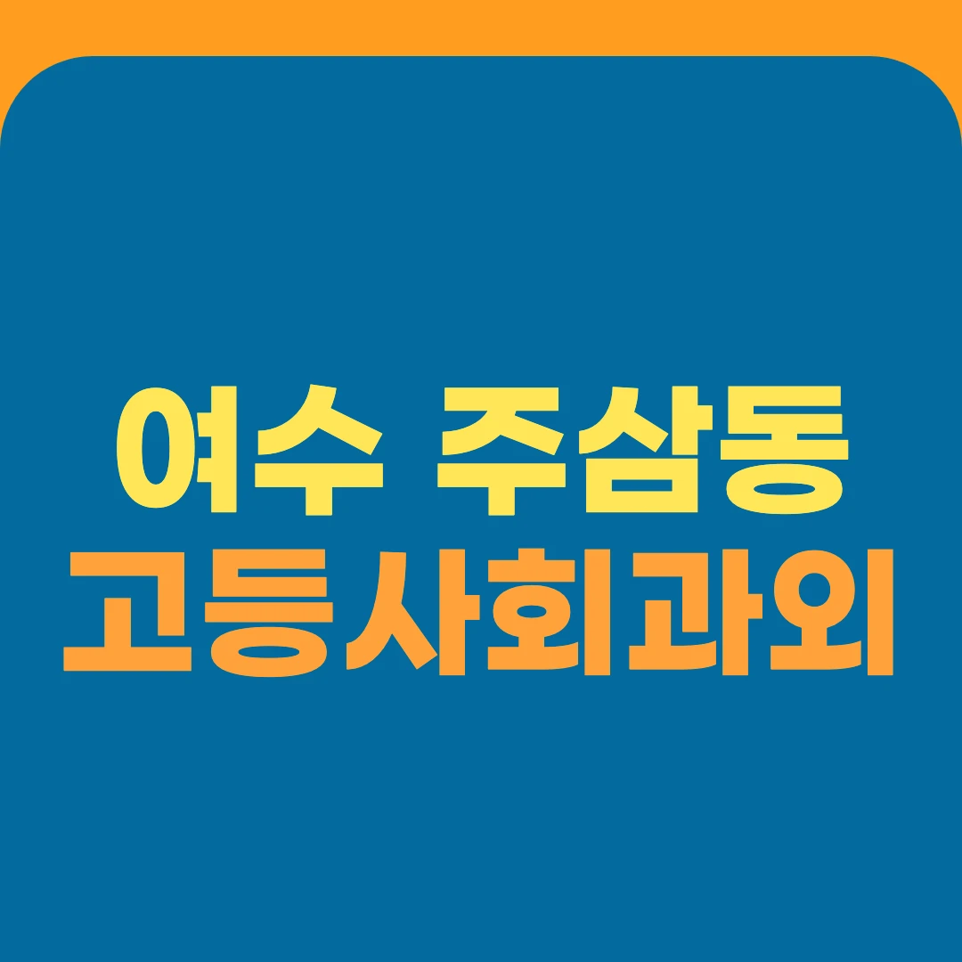 여수 주삼동 고등사회과외