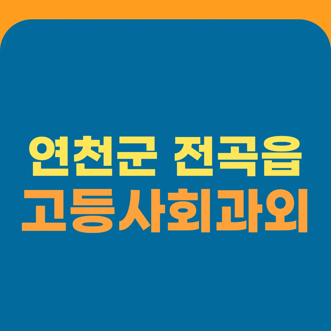 연천군 전곡읍 고등사회과외