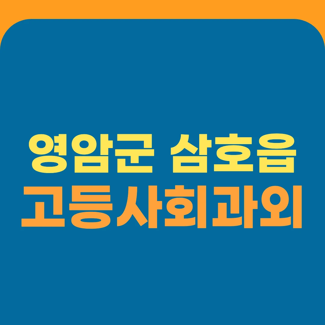 영암군 삼호읍 고등사회과외