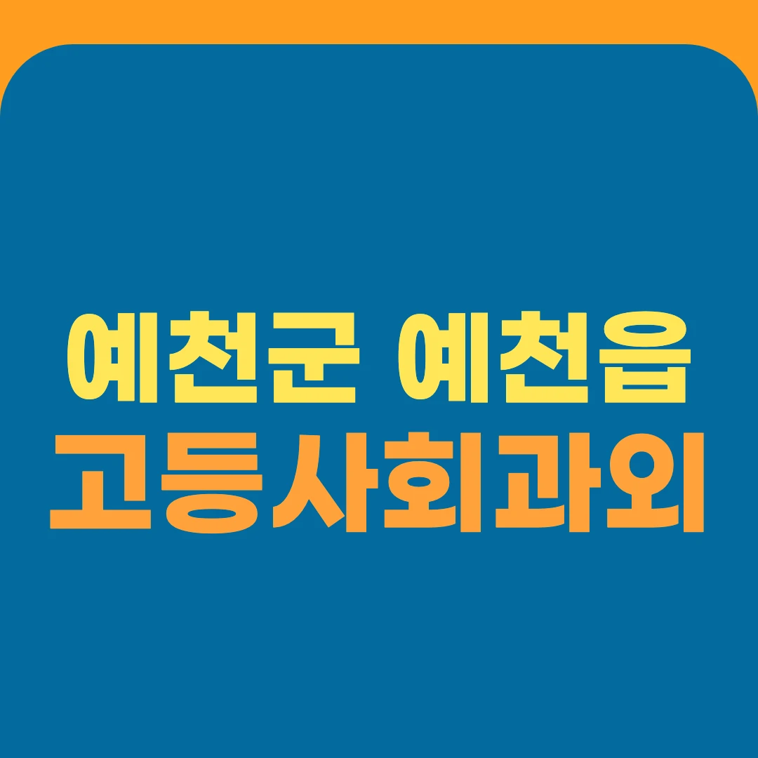 예천군 예천읍 고등사회과외
