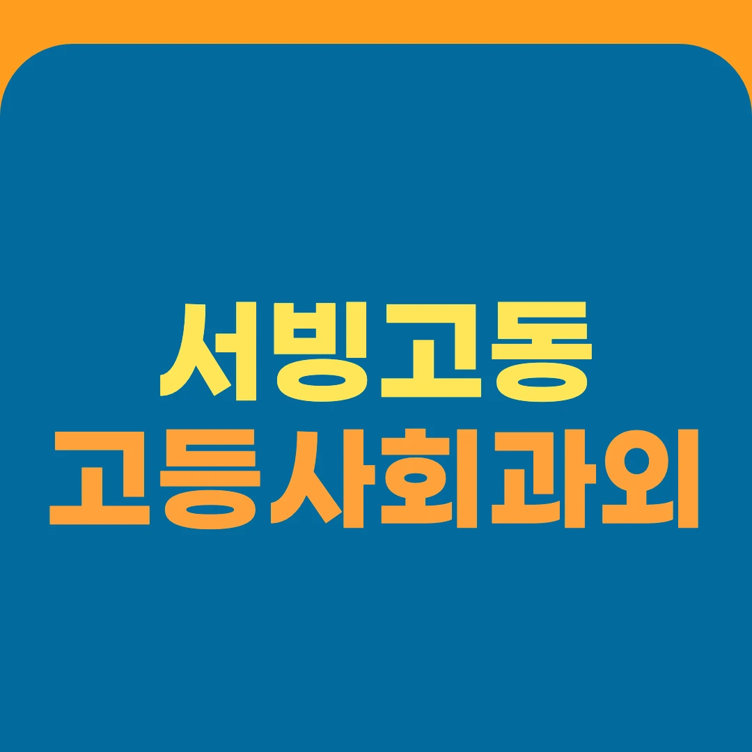 서빙고동 고등사회과외