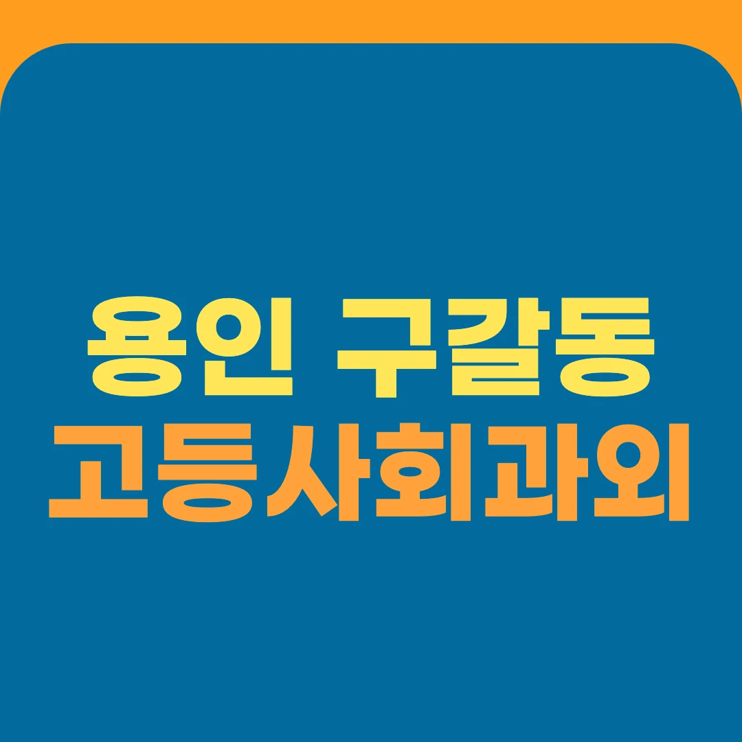 용인 구갈동 고등사회과외