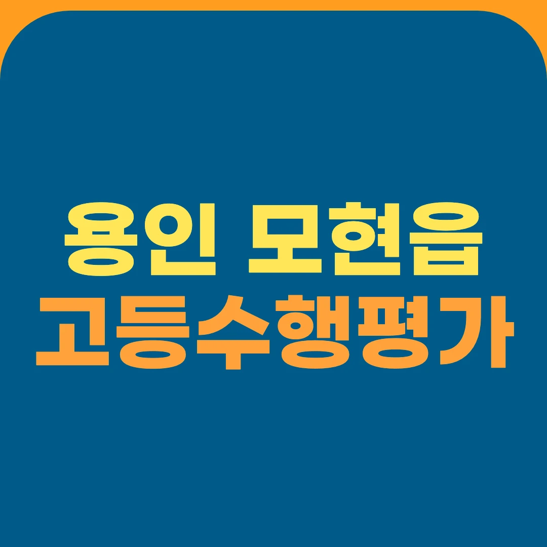용인 모현읍 고등수행평가