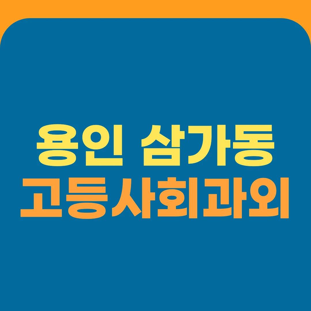 용인 삼가동 고등사회과외