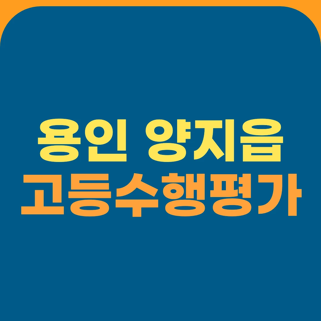 용인 양지읍 고등수행평가